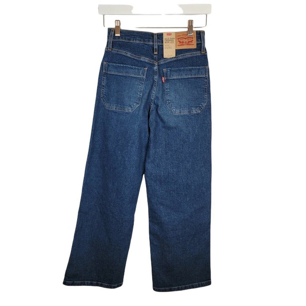 LEVI'S Mile High Cropped Wide Leg Jeans - Size 00 - W24 L27 NEW WITH TAGS - Picture 3 of 7